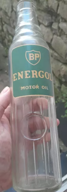 Rare BP ENERGOL Motor Oil Bottle Vintage 1 Pint