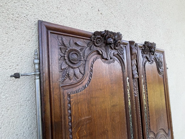 Antique French Carved Armoire Doors Architectural Salvage Design Reclaimed 9