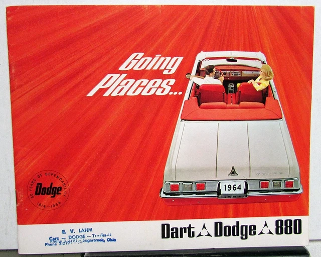 1964 Dodge Dealer Color Sales Brochure Dart GT Polara 500 Custom 880 Convertible