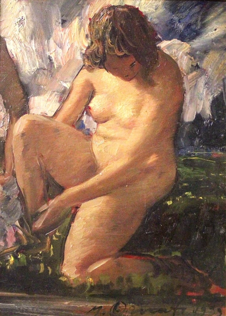 Mario ORNATI (1887-1955) - Nudo femminile, dipinto ad olio su tavola, 1939