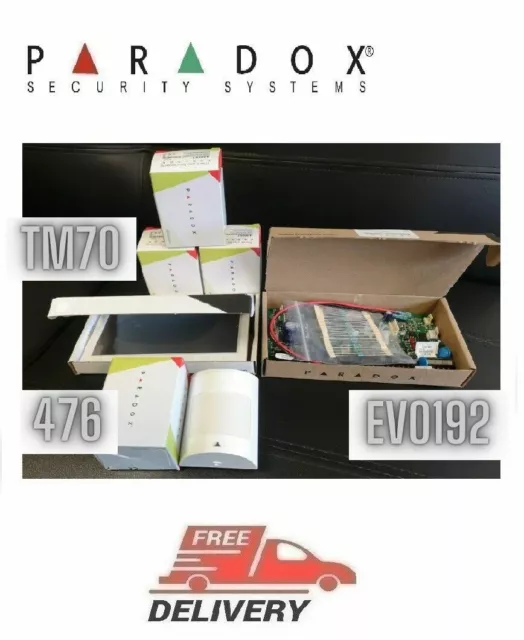 Paradox Security systems EVO192 + TM70 + 4 PIR KIT panel de alarma teclado...