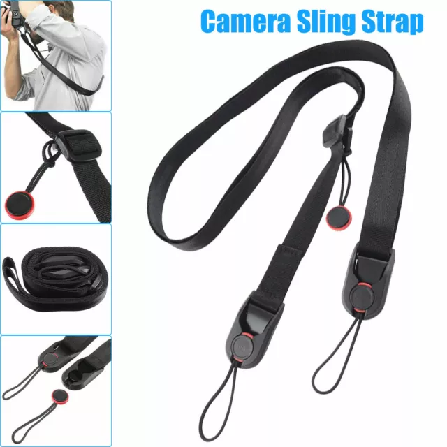 Adjustable Camera Shoulder Strap Quick Release Sling Clips Belt for DSLR GoPro