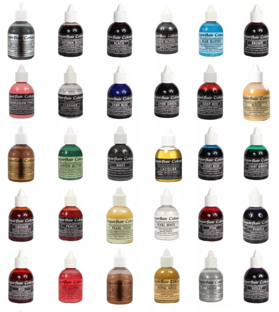 Sugarflair AIRBRUSH Edible Liquid Colours - 60ml All Shades