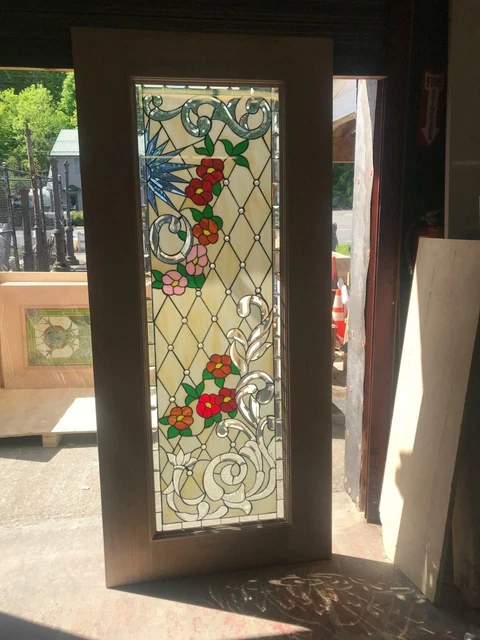 Beautiful Hand Made Stained Glass Victorian Style  Entry Door - Jhl2147-12