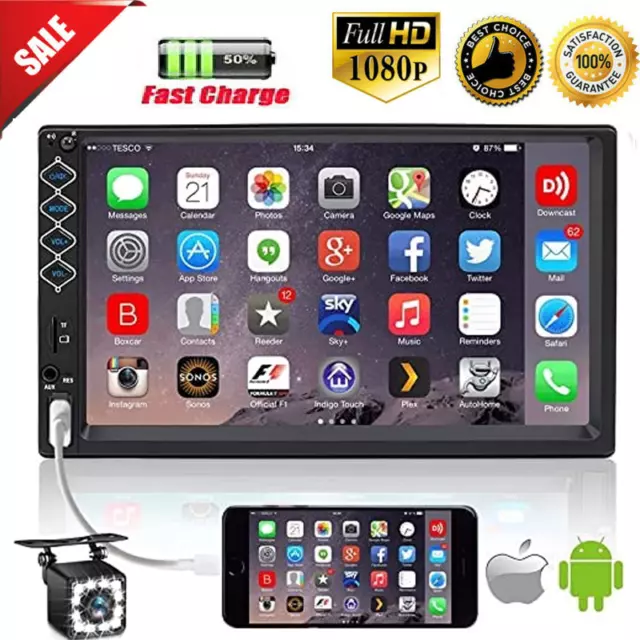 Radio Estereo De Pantalla Para Coche Carro Pantalla Tactil Doble Din Bluetooth 7