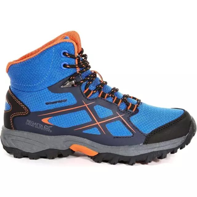 Regatta Unisex Kids Kota Mid Junior Waterproof Walking Boots Hiking - Blue