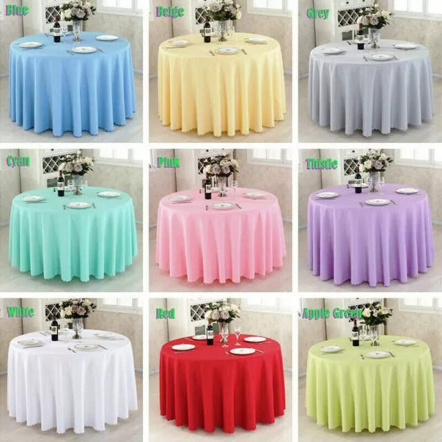 Round Fabric Tablecloth Circular Table Cover Cloth Wedding Party Top Quality//