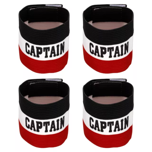 Laitonard Capitaine, 4 Set Élastique Laitonard pour Entraînement, Noir Blanc Red