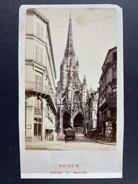 France, Rouen, Église Saint-Maclou, Vintage albumen print, ca.1870 Tirage vintag