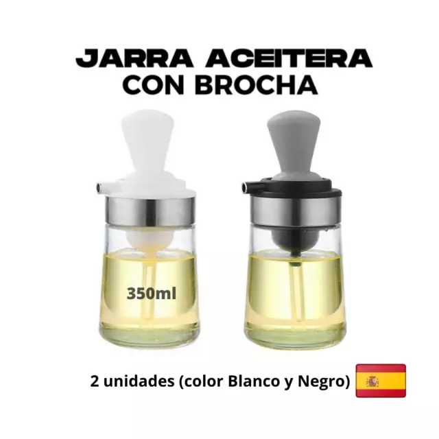 PACK 2 EN 1 Dispensador de aceite/vinagre con Brocha Aceitera Pulverizador