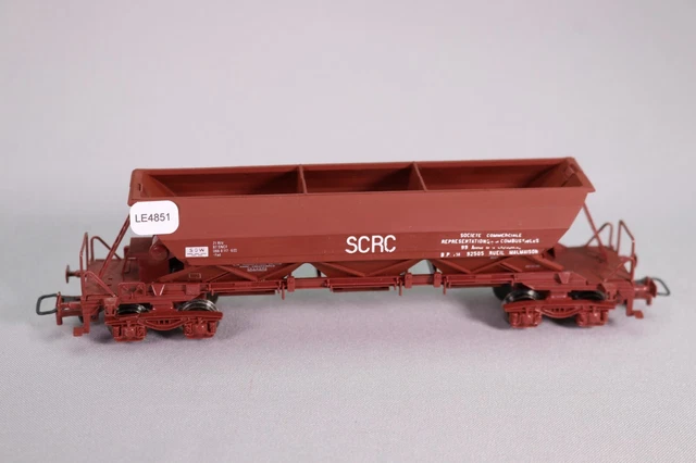 AO881 JOUEF Ho WAGON TOMBEREAU VERT 2 ESSIEUX MARRON REF 6500 BON ETAT