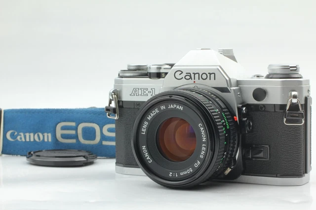 [Near MINT] Canon AE-1 Silver 35mm SLR Film Camera New FD NFD 50mm f2 From JAPAN