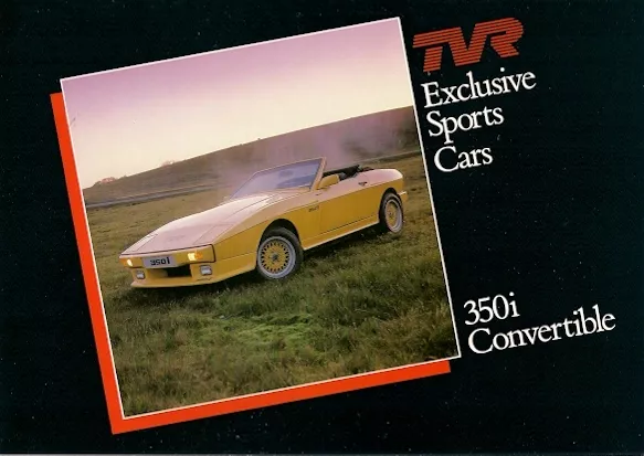 TVR 350i Convertible Series 2 1985-87 UK Market Foldout Sales Brochure