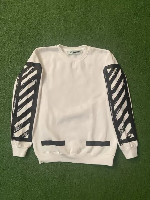 Off White Virgil Abloh White Pyrex Crewneck Sweatshirt Rare