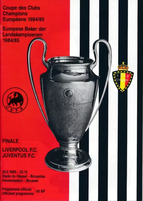 EUROPEAN CUP FINAL 1985 Liverpool v Juventus - official match programme