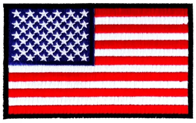 American Flag Patch USA Stars Stripes Spangled Banner Embroidered Iron Sew On