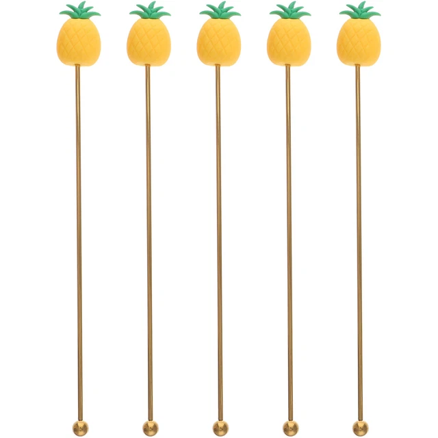 5 Pcs Boisson Glacée Remuer Bâton À Cocktail Cuillères À Café Métal