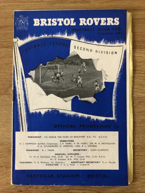 Bristol Rovers versus Notts County 14th April 1956 Football League Division 2