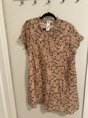 Paul & Joe Sister Victoria floral kitten toille long sleeve pink Dress sz 42