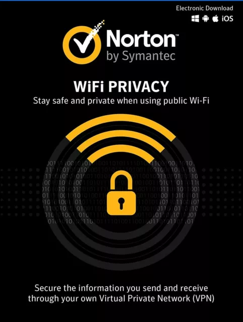 Norton Unlimited VPN  Secure Privacy 2024 1 Device 1 Year 5 Min Email Delivery