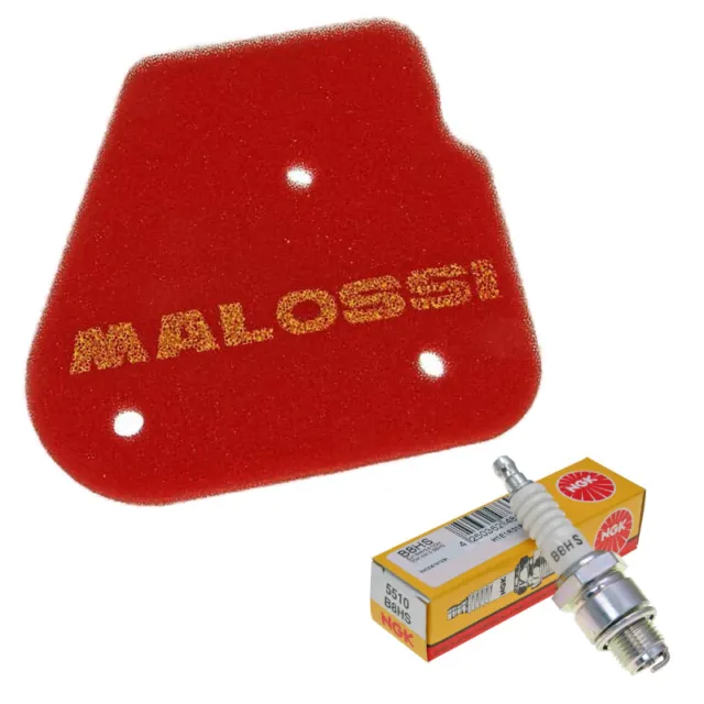 Luftfilter MALOSSI + Zündkerze NGK Aerox Ovetto SR 50 Neos Nitro Jog F10 F12 F15