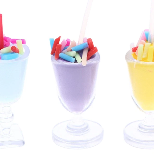 Sharplace 4 Stück 1:12 Mini-Eisbecher Modell – Für Dioramen, Modelleisenbahn, DIY Schmuck
