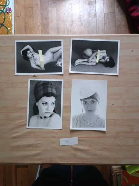 Lot de 4 photos argentique nu femme  format 13X18cm circa 1980.Nu Artistique En