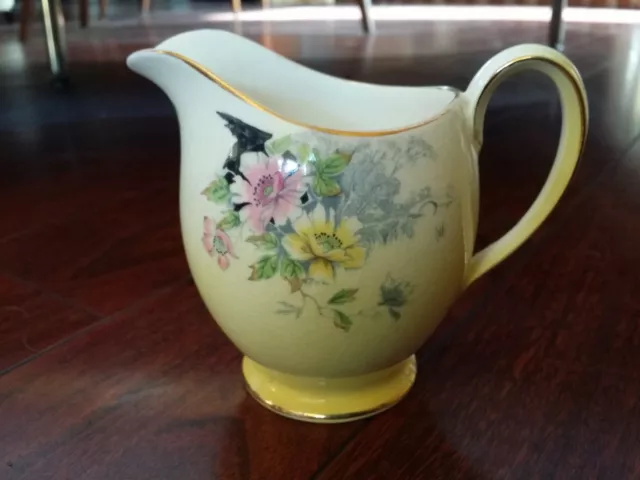 RARE Antique ROYAL WINTON ROSA FLORAL CREAMER PITCHER GRIMWADES ENGLAND coffee
