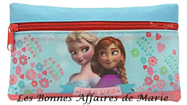 DISNEY - LA Reine des Neiges - Liduidation - Trousse plate Anna & Elsa