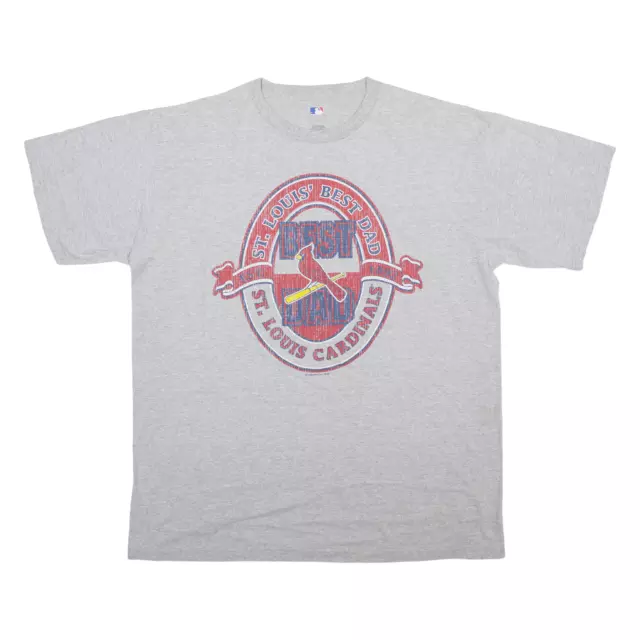 MLB St Louis Cardinals Mens T-Shirt Grey USA L