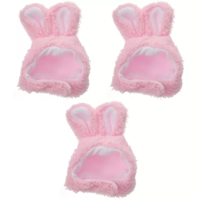 3 Pieces Cat Bunny Hat Dog Cosplay Caps Pet Dress up Costume Kitten