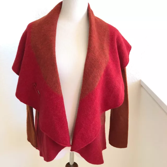 Eileen Fisher Women Cardigan Size S Small Marino Wool Shawl Neck Oversized