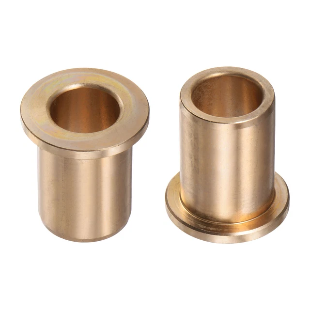 2pcs Flange Bearing Sleeve 15mm x 21mm x 30mm Bronze Self-Lubricating Bushings
