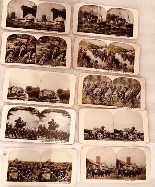 41 Lot Of Stereoscope~Stereoview~Stereograph Cards Wwi? France America Germany 2