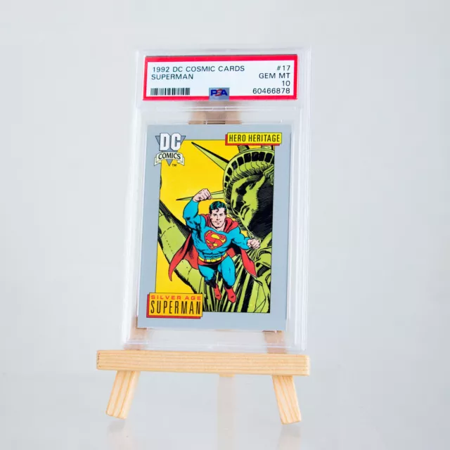 🇺🇸 1992 Impel DC Comics DC Cosmic Superman Silver Age #17 PSA 10 GEM MT 🇺🇸