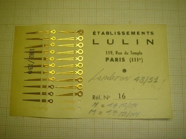 Paire D'Aiguilles Dauphine Dorées Pour Montre Bracelet - Modèle N°900, Qualité Suisse, Neuf Stock