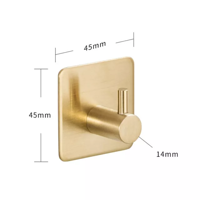 4/6X Stainless Steel Self Adhesive Wall Hook Stick Hanger Bathroom Kitchen Doors