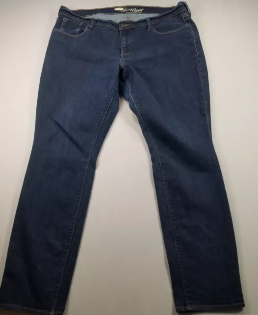 Old Navy The Sweetheart Jeans Womens 16 Dark Skinny Stretch Mid Rise Taper 32L *