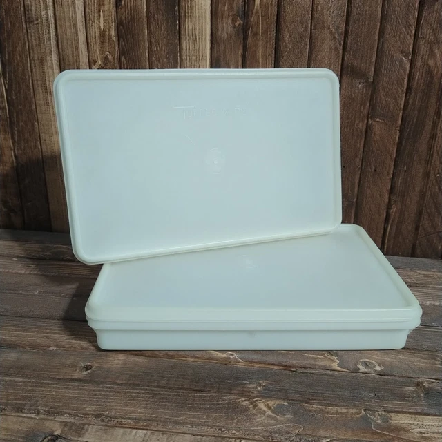 VINTAGE 2 TUPPERWARE Sheer Clear Bacon Deli Meat Cheese Keeper 794