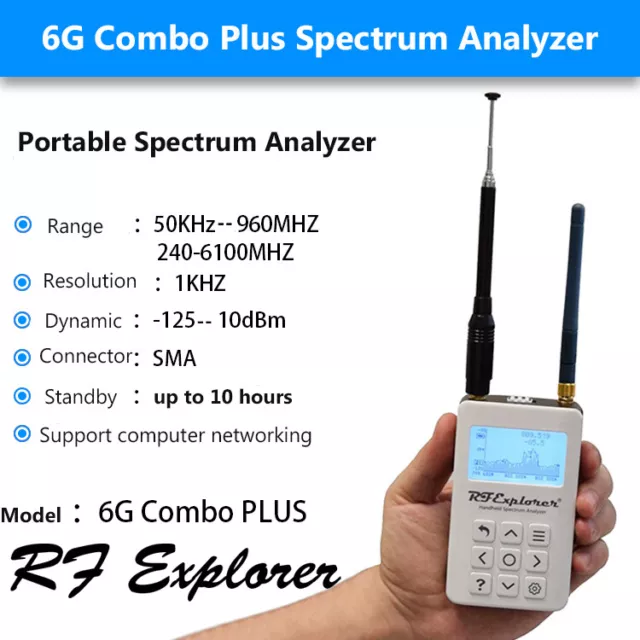 6G Combo Plus Spectrum Analyzer 6G Signal Full Band 50KHz-960MHz & 240-6100MHz