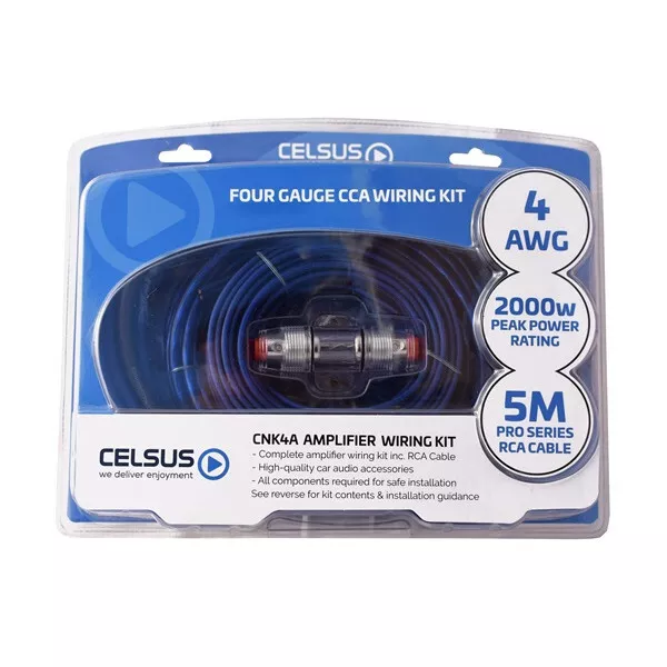 Amp Kit 4 Awg CNK4A Celsus Genuine Top Quality Product New