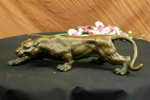 Jaguar Panther Leopard Cougar Big Cat Collector Artwork Bronze Statue Art Deco