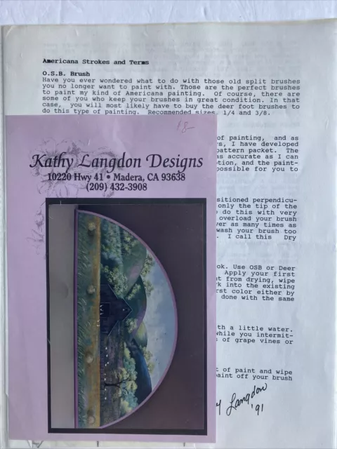Patrón de trazos y términos americanos de pintura con tole de artes y oficios de Kathy Langdon