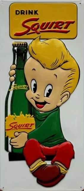 Squirt Drink Soda Pop Cola 18" X 8” Metal Tin Sign 50’s Snack Bar Restaurant