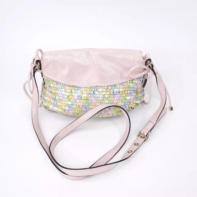 Juicy Couture Purse Sequin Crossbody Logo Messenger Bag Small Faux Leather Candy 2