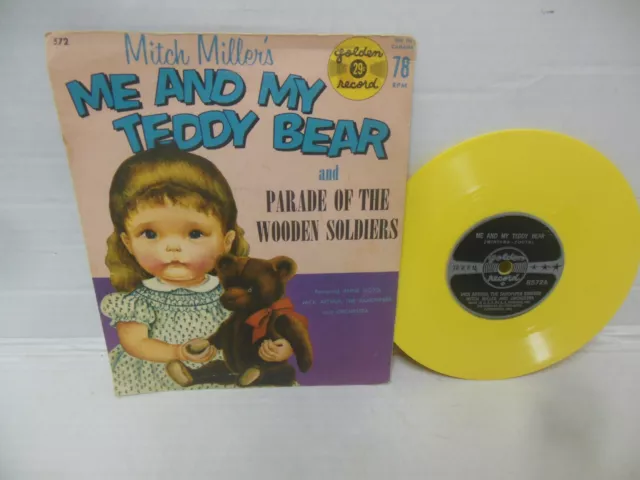 golden record  78 rpm ME AND MY TEDDY BEAR b/w PARADE OF WOODEN w/ pic sleeve