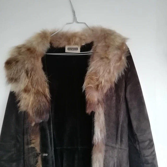 Manteau Vintage OAKWOOD En Véritable Fourrure De Lapin - Taille 40 (M) - Couleur Beige
