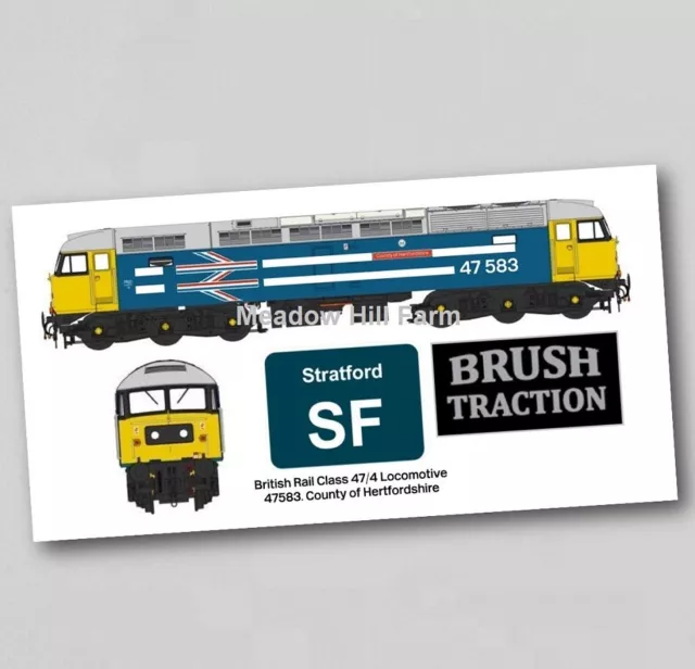 British Rail Class 47 Fridge Magnet 47583 Jubilee BR Blue Diesel Locomotive