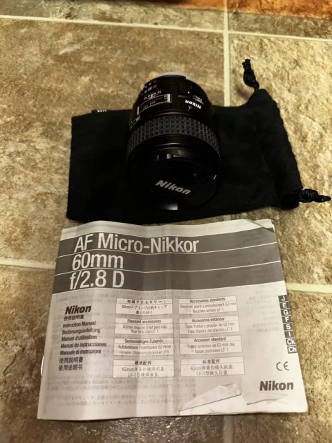 Nikon Micro-NIKKOR 60mm f/2.8 CRC D AF Lens