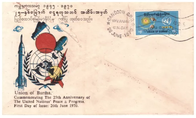 Myanmar/Birmania FDC del 26.06.1970